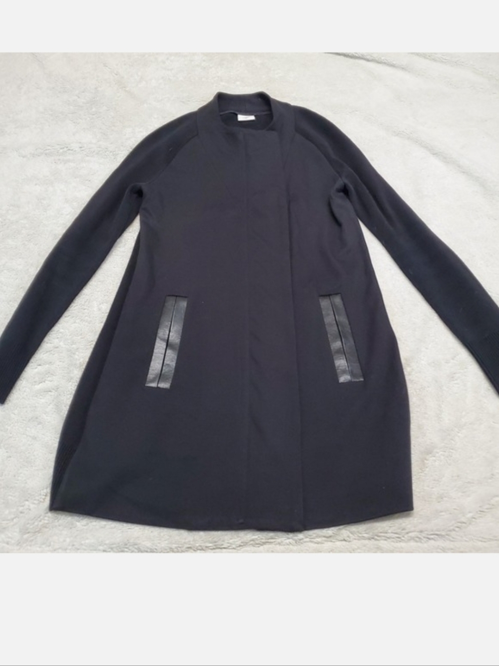 Cabi Black Full Zip Knit Sweater Jacket Women XS Classic Everyday Minimalist